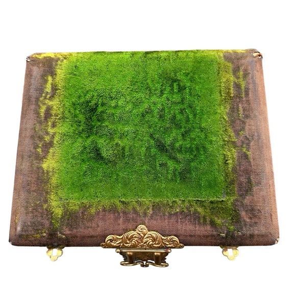 Antique Victorian Wood Leather Album Cherubs Ormolu Latch Accents Cabinet Cards - Picture 10 of 16